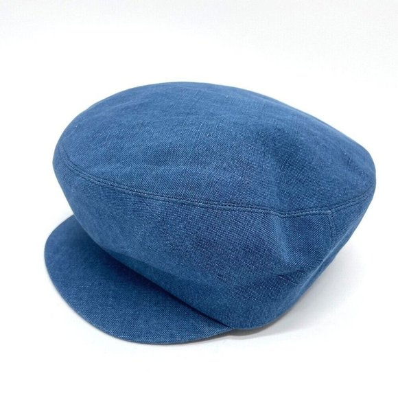 HERMES Casquette hat hemp blue - Picture 5 of 11